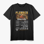 Plumber at Work – Know My Rate T-Shirt