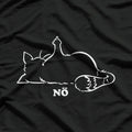 Nope Cat Middle Finger Funny Grumpy Kitty Attitude Humor T-Shirt