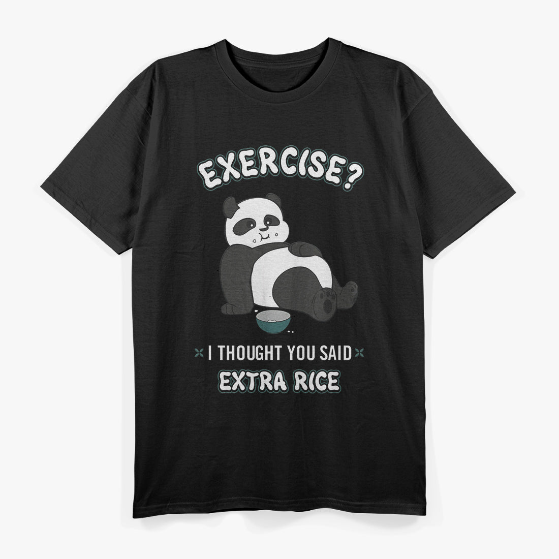 Panda Workout Routine Funny Exercise Humor T-Shirt