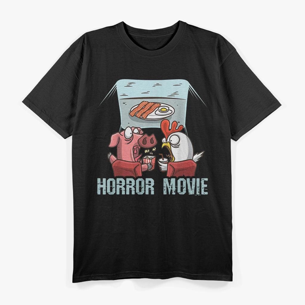 Pig & Chicken in a Horror Movie – Hilarious Farm Animal Tee