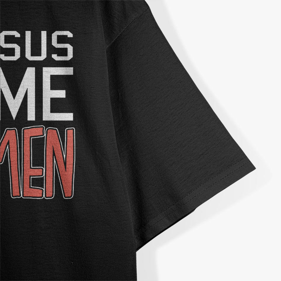 In Jesus Name Ramen Funny Christmas Pun Japanese T-Shirt