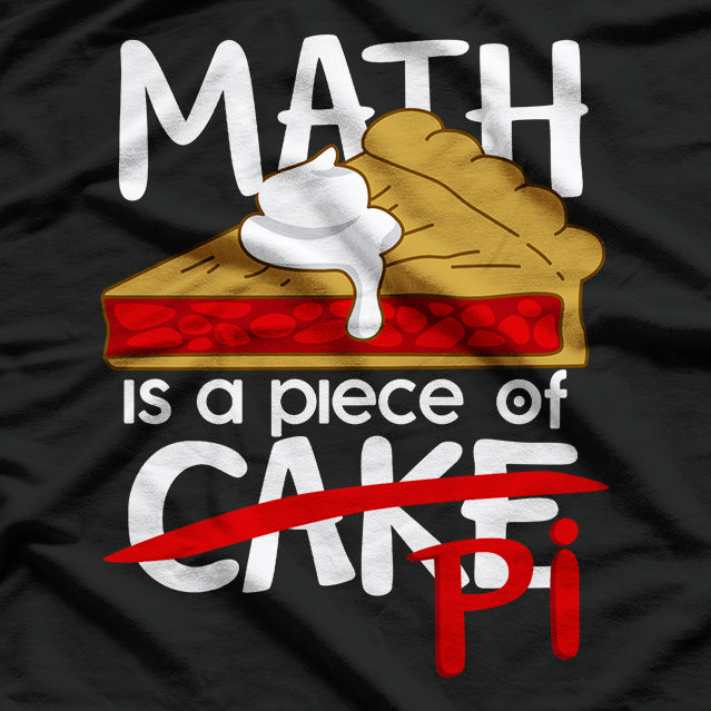 Math Is a Piece of Pi Cake Funny Nerdy Teacher Gift Geometry T-Shirt