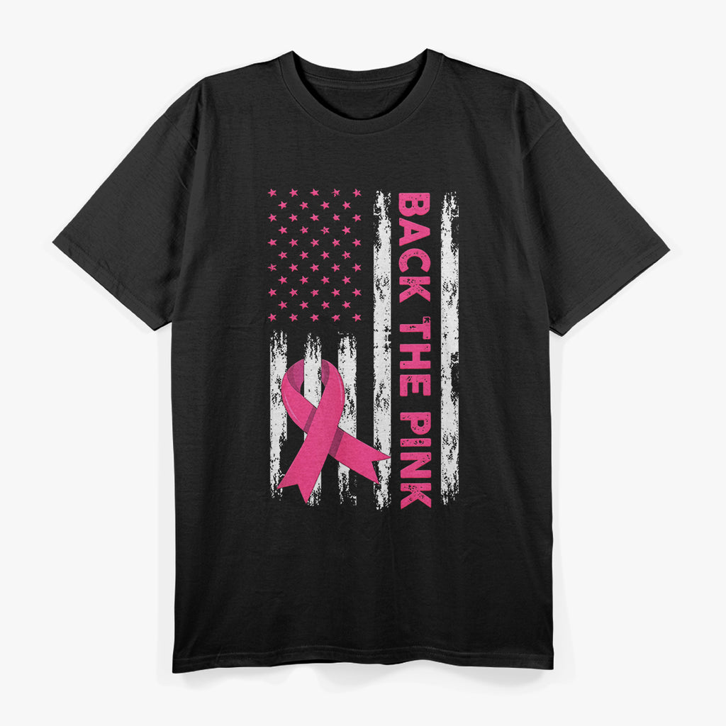Back The Pink Breast Cancer Awareness Fighter Support T-Shirt