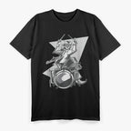 Hippie Drummer Music Lover Retro Boho Percussion Band T-Shirt