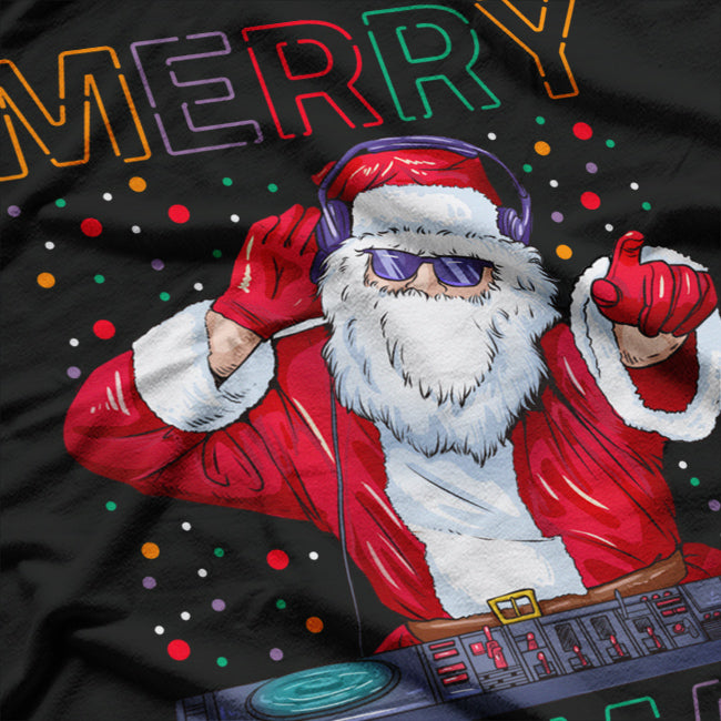 Merry Mixmas - Santa DJ Hip-Hop Christmas Vibes T-Shirt