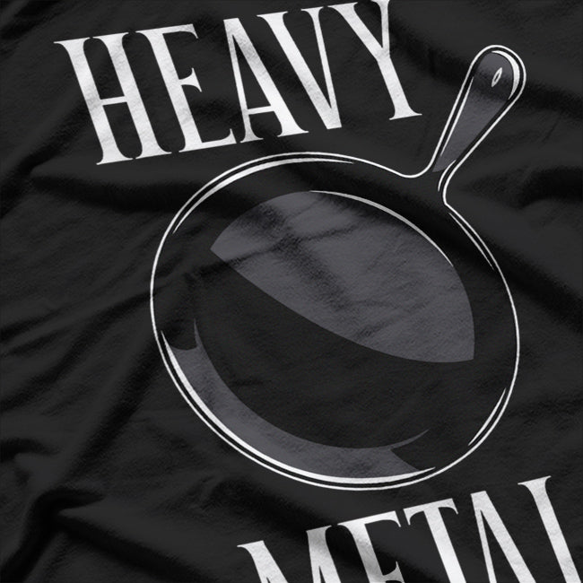 Heavy Metal Cast Iron Cookware Chef Funny Cooking T-Shirt