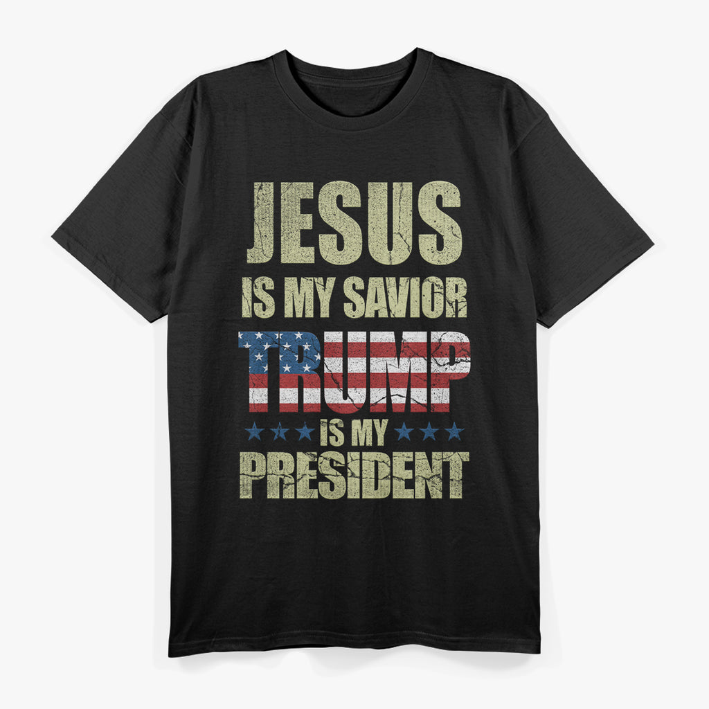 Jesus Is My Savior Trump Is My President Political USA T-Shirt