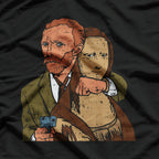 Van Gogh Mona Lisa Funny Famous Painting Parody Art T-Shirt