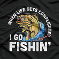 When Life Gets Complicated, I Go Fishing T-Shirt