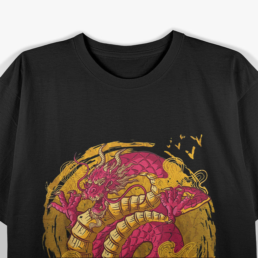 Japanese Retro Dragon - Timeless Mythical Power T-Shirt