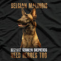 Belgian Malinois - Proudly Representing the American Flag T-Shirt