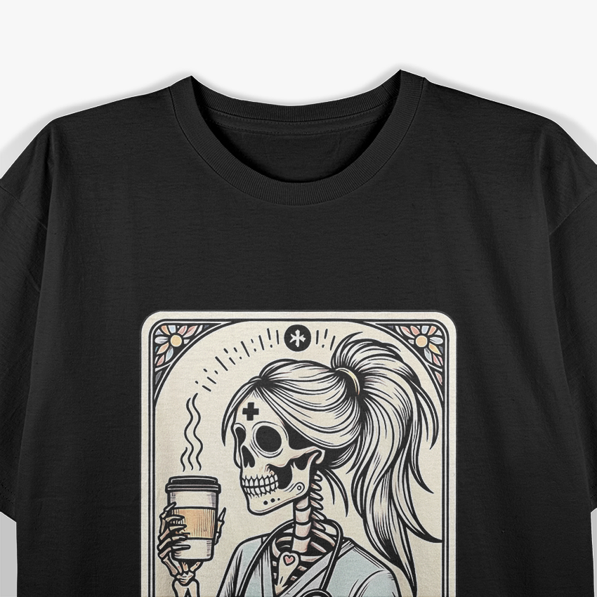 Certified Nurse Assistant Skeleton Tarot CNA Halloween T-Shirt