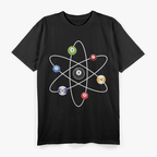 Atomic Cue Ball – Science Meets Billiards Humor Love T-Shirt