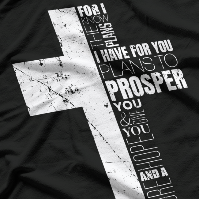 Christian Cross – Jeremiah 29:11 Religious Inspirational T-Shirt