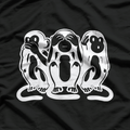 Playful Emoji Monkeys Humor Graphic T-Shirt