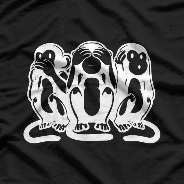 Playful Emoji Monkeys Humor Graphic T-Shirt