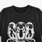 Playful Emoji Monkeys Humor Graphic T-Shirt