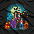 Funny Burger Family Halloween  Cartoon Parody Graphic T-Shirt