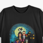 Funny Burger Family Halloween  Cartoon Parody Graphic T-Shirt