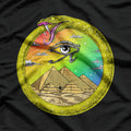 Ouroboros Snake & Egyptian Symbols - Eye of Horus & Pyramids T-Shirt