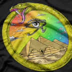 Ouroboros Snake & Egyptian Symbols - Eye of Horus & Pyramids T-Shirt