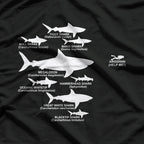 Shark Hierarchy Funny Diver Ocean Scuba Diving Humor T-Shirt