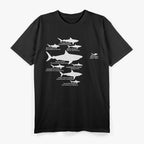 Shark Hierarchy Funny Diver Ocean Scuba Diving Humor T-Shirt