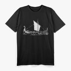 Viking Ship Warriors – Odin Calls, Valhalla Awaits T-Shirt