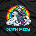 Death Metal Unicorn Rainbow: Brutal Yet Magical T-Shirt