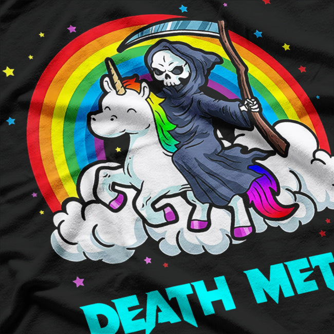 Death Metal Unicorn Rainbow: Brutal Yet Magical T-Shirt