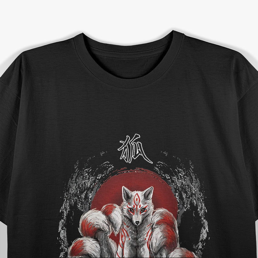 Japanese Nine-Tailed Fox - Mystical Legends T-Shirt
