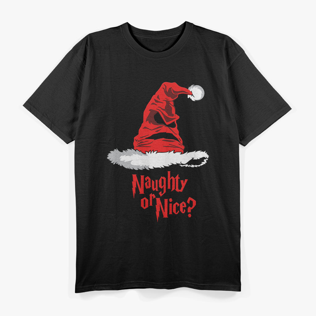 Naughty or Nice Funny Christmas Holiday Santa Claus Joke Gift T-Shirt
