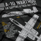 A-10 Warthog Blueprint US Aircraft Plane USAF Airplane T-Shirt