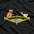 Police Line Do Not Cross Pig & Chicken Funny Food Humor T-Shirt