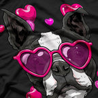 Boston Terrier Valentine - Love with a Paw-some Twist T-Shirt