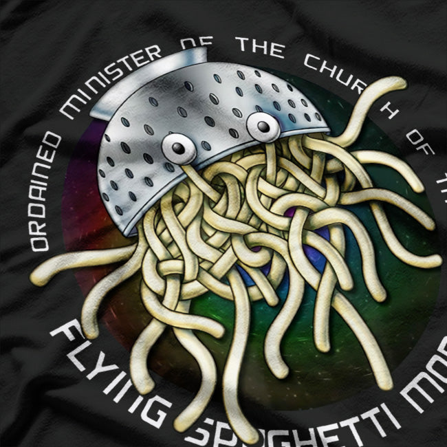 Ordained Minister: Church of the Flying Spaghetti Monster FSM T-Shirt