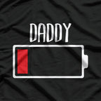 Daddy Battery Empty Funny Tired Dad T-Shirt