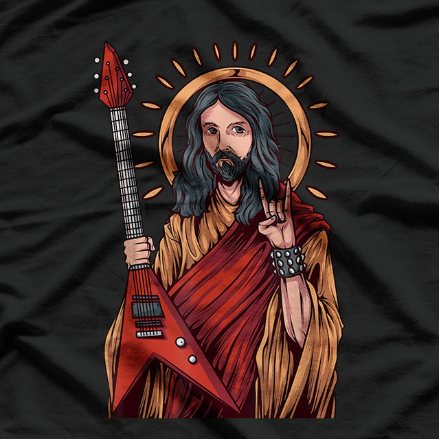 Jesus Shredding: Heavy Metal Guitar T-Shirt