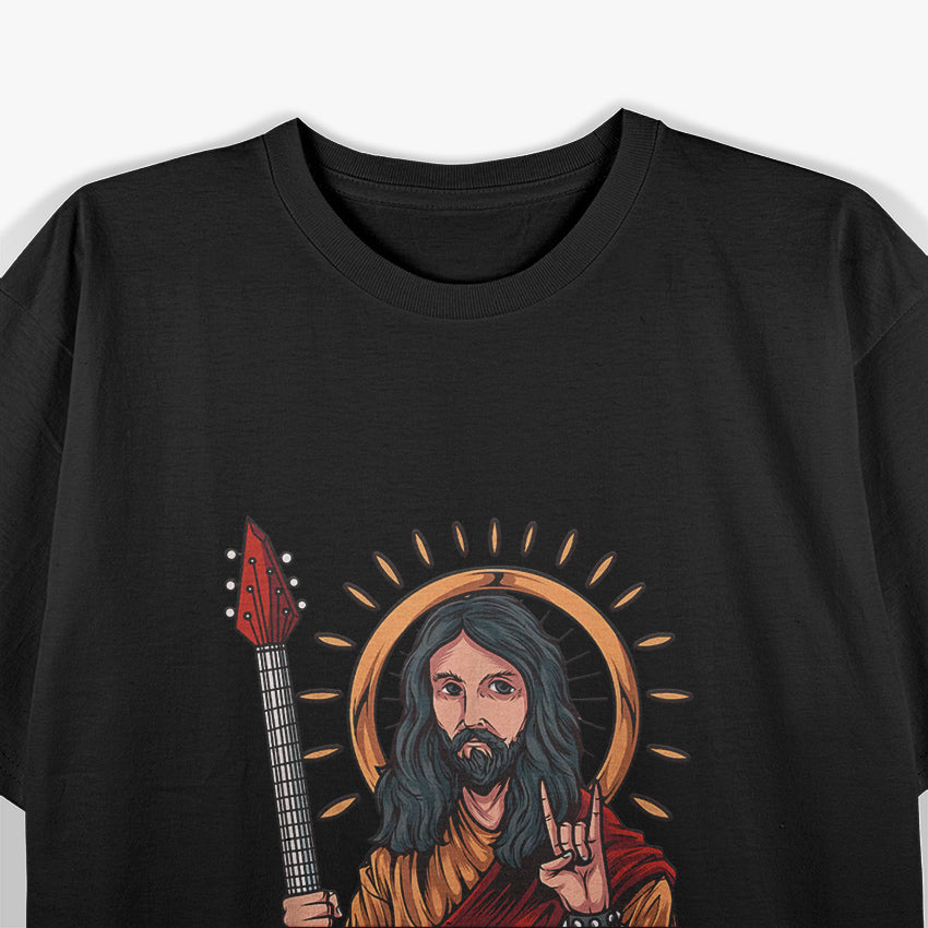 Jesus Shredding: Heavy Metal Guitar T-Shirt