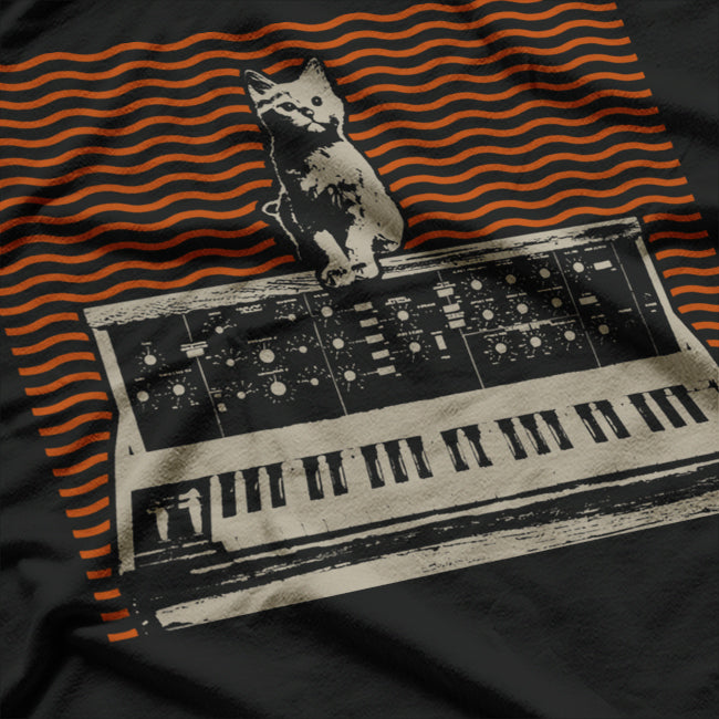 Analog Modular Synthesizer Cat Lover Music Producer Electronic T-Shirt