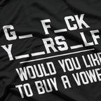 Would You Like to Buy a Vowel Funny Word Game T-Shirt
