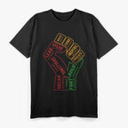 Inspiring Black Leaders, Power Fist Hand - Black History Month T-Shirt