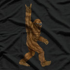 Rock On Bigfoot Sasquatch Loves Rock And Roll Sunglasses T-Shirt