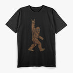 Rock On Bigfoot Sasquatch Loves Rock And Roll Sunglasses T-Shirt