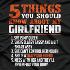 5 Things You Should Know About My Girlfriend T-Shirt
