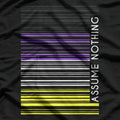 Assume Nothing: Nonbinary Flag Barcode Statement T-Shirt