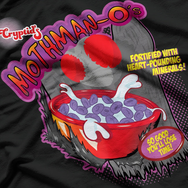 Funny Mothman Cereal – Cryptid Monster Mashup Parody T-Shirt