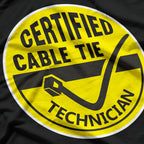 Certified Cable Tie Technician: Funny Wiring Pro T-Shirt