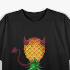 Swinger Upside Down Bad Pineapple Devil Horn Humor T-Shirt