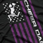 US Flag Cheer Dad Proud Cheerleading Father Sports Fan T-Shirt